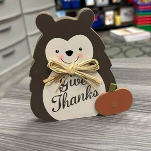 Dan Dee International fall wooden decoration Give Thanks new in excellent condit
